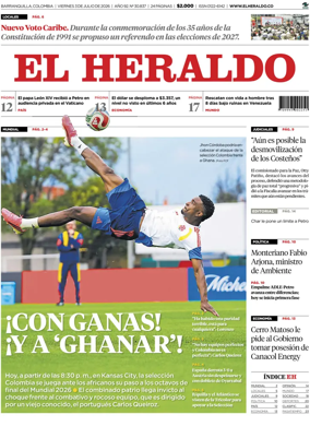 Cover of El Heraldo (Colombia)