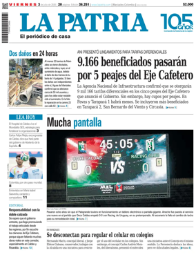 Cover of La Patria (Colombia)