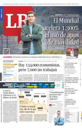 Cover of La Republica (Colombia)