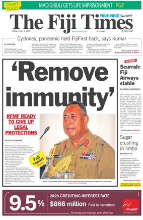 Cover of The Fiji Times