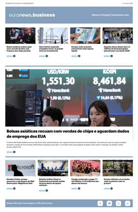 Cover of Euronews Business (Portuguese)