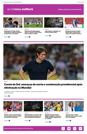 Cover of Euronews Culture and Sport (Portuguese)
