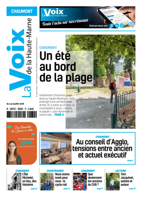 Cover of La Voix de la Haute-Marne edition Chaumont
