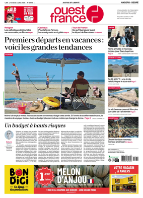 Cover of Ouest France (Angers / Segre)