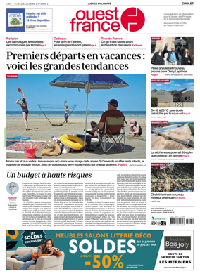 Cover of Ouest France (Cholet)
