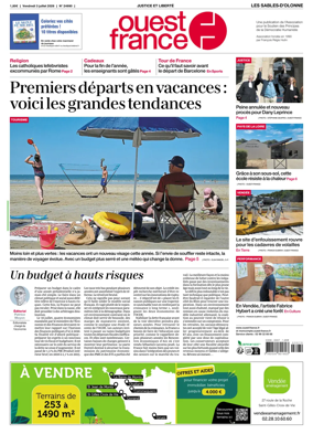 Cover of Ouest France (Les Sables-d'Olonne)