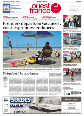 Cover of Ouest France (Lorient)