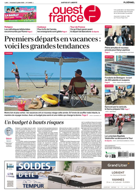 Cover of Ouest France (Ploermel)