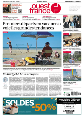 Cover of Ouest-France (Saint-Brieuc Lamballe)