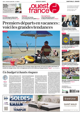 Cover of Ouest France (Saint-Malo)