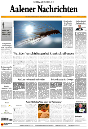 Cover of Aalener Nachrichten
