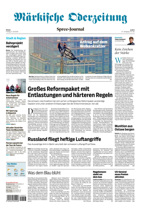 Cover of Markische Oderzeitung Erkner