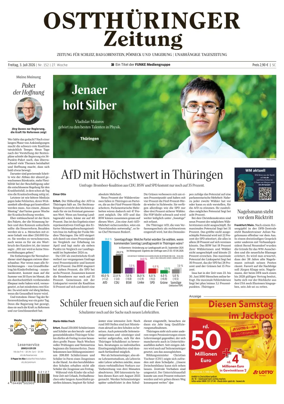 Cover of Ostthuringer Zeitung (Posneck)
