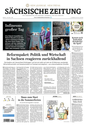 Cover of Sachsische Zeitung (Meissen Radebeul und das Elbland)