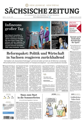 Cover of Sachsische Zeitung (Rodertal)