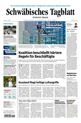 Cover of Schwabisches Tagblatt - Tubinger Chronik