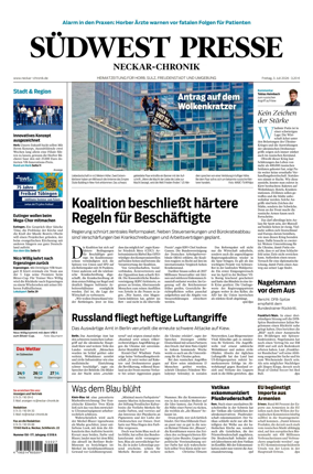 Cover of SUDWEST PRESSE - Neckar-Chronik