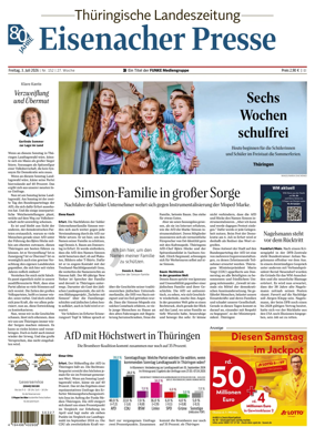 Cover of Thuringische Landeszeitung (Eisenach)