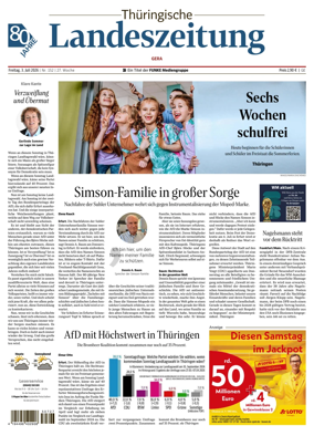 Cover of Thuringische Landeszeitung (Gera)