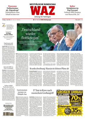 Cover of Westdeutsche Allgemeine Zeitung (Hattingen)