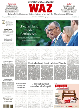 Cover of Westdeutsche Allgemeine Zeitung (Recklinghausen)