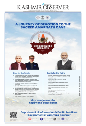 Cover of Kashmir Observer