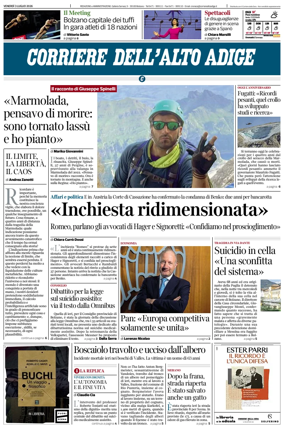 Cover of Corriere dell'Alto Adige