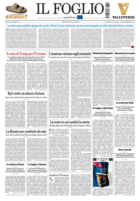 Cover of Il Foglio Quotidiano