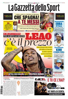 Cover of La Gazzetta dello Sport - Roma