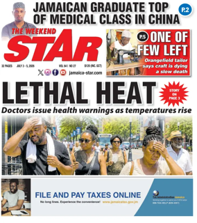 Cover of The Star (Jamaica)