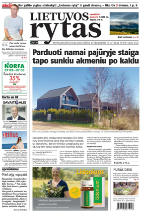 Cover of Lietuvos Rytas