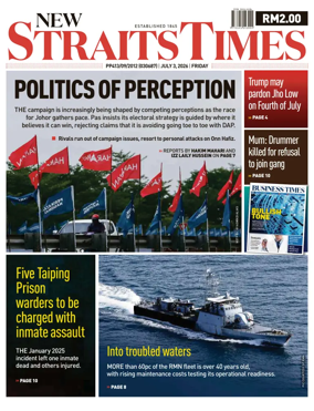Cover of New Straits Times