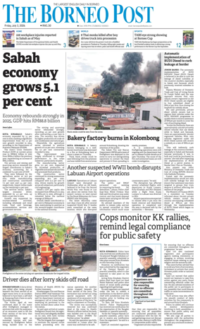 Cover of The Borneo Post (Sabah)