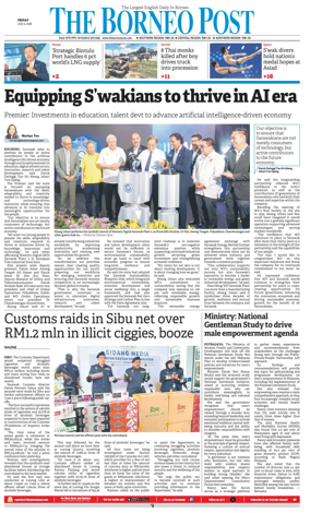 Cover of The Borneo Post (Sarawak)