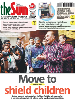 Cover of The Sun (Malaysia)