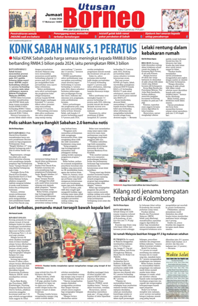 Cover of Utusan Borneo (Sabah)
