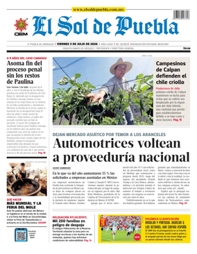 Cover of El Sol de Puebla