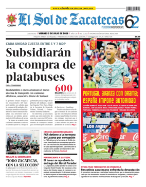 Cover of El Sol de Zacatecas