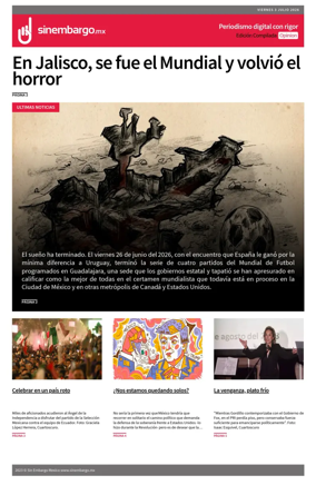 Cover of Sin Embargo Opinion