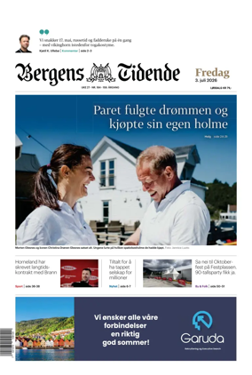 Cover of Bergens Tidende