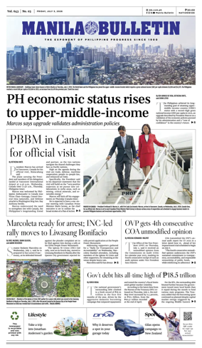Cover of Manila Bulletin