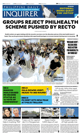 Cover of Philippine Daily Inquirer