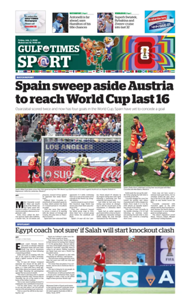 Cover of Gulf Times Sport