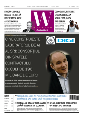 Cover of Romania Libera - Friday Edition
