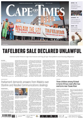 Cover of Cape Times