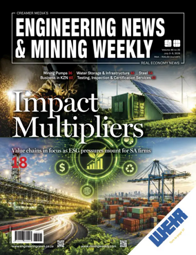 Cover of Engineering News and Mining Weekly