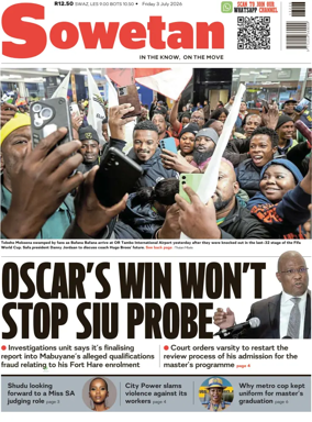 Cover of Sowetan