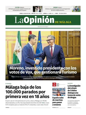 Cover of La Opinion de Malaga