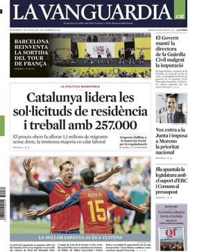 Cover of La Vanguardia (Catalonia - 1st edition)