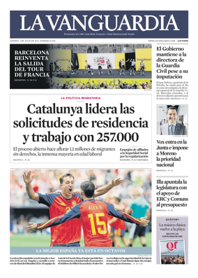 Cover of La Vanguardia
